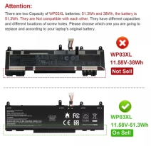 Pin Laptop Hp Elitebook 830 840 845 860 865 G9 G10 G11 X360 1040 G9 G10 Firefly 14 WP03XL