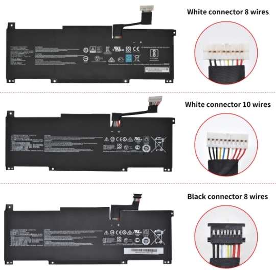 Pin Laptop Msi Modern 15 A10M A11M A10Ras-206It A10Ras-081Fr 52.4Wh Bty-M491 Cáp Đen 8 Pin