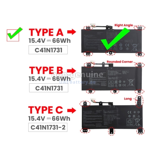 Pin Laptop Asus Rog Strix G17 G712Lu G731G Scar 17 G732Lw 15.4V C41N1731-2 66Wh