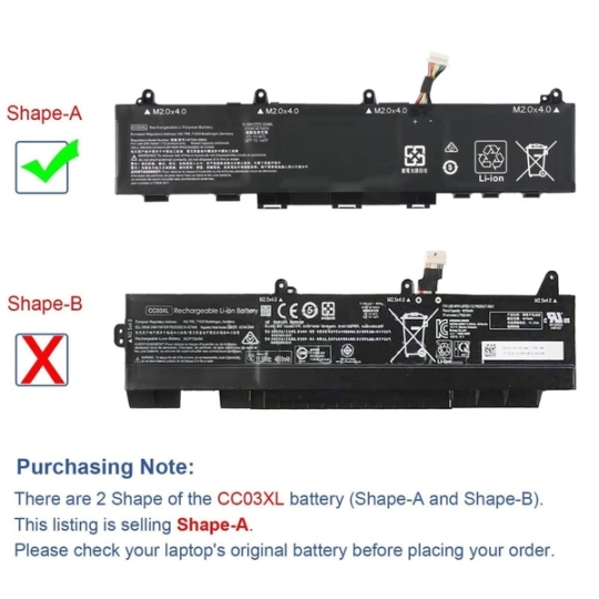 Pin Laptop Hp Elitebook 850 G7 G8 L77622-2C1 CC03XL 56Wh