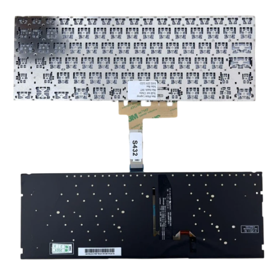 Bàn Phím Laptop Asus Vivobook S432 X432 K432 Bạc Có Đèn