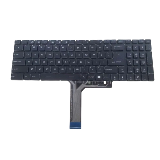 Bàn Phím Laptop Msi Alpha 15 A4De Ms-16Uk Đen Trắng Có Đèn RGB