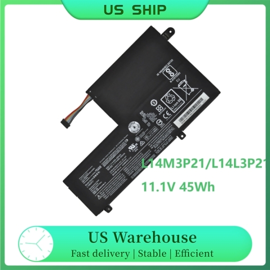 Pin Laptop Lenovo Ideapad 500S-14Isk 510S-14Ikb 510S-14Isk 11.1V 2 Cell L14M3P21 45Wh